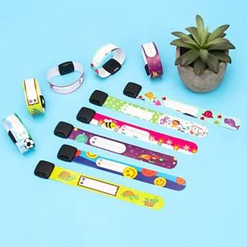 WIWAPLEX Child Safety ID Bracelet - 16Pcs Fun & Functional