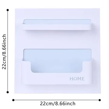 Bedside Shelf Organizer for Phones Remotes Glasses White