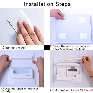 Bedside Shelf Organizer for Phones Remotes Glasses White