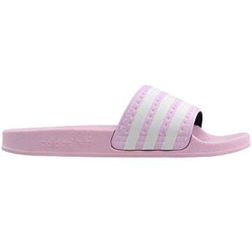 adidas Unisex-Child Adilette, Aero Pink/White/Aero Pink, 5