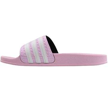 adidas Unisex-Child Adilette, Aero Pink/White/Aero Pink, 5