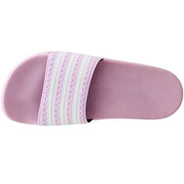 adidas Unisex-Child Adilette, Aero Pink/White/Aero Pink, 5