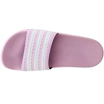 adidas Unisex-Child Adilette, Aero Pink/White/Aero Pink, 5