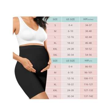 Maternity Dress Maternity Shapewear Shorts Womens Elastic High Waist Mid Thigh Pregnancy Shaper Maternity Dress for Photoshoot Baby Shower Dress Black XL
