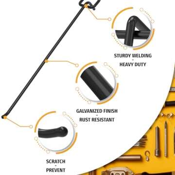 HUHOLE Black Heavy Duty Pegboard Hooks