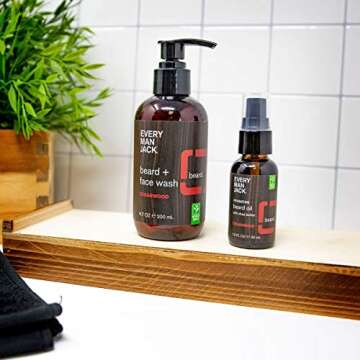 Every Man Jack Beard + Face Wash, Cedarwood, 6.7-ounce