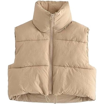Stylish Shiyifa Cropped Puffer Vest for Women