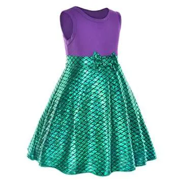 Princess Mermaid Dress for Toddlers with Accessories