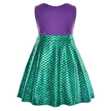 Princess Mermaid Dress for Toddlers with Accessories