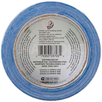 Duck Brand 1304959 Color Duct Tape, Single Roll, Blue