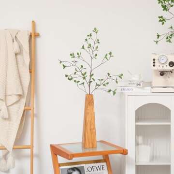 Floweroyal 3pcs Artificial Greenery Stems 43.3" Faux Branches for Vase Filler Fake Ficus Twig Plants for Home Office Party Wedding Decoration