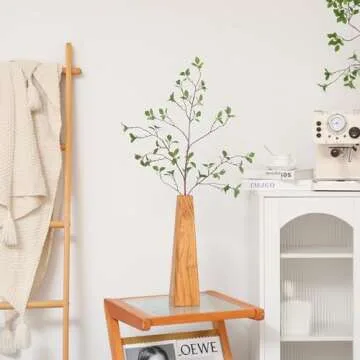 Floweroyal 3pcs Artificial Greenery Stems 43.3" Faux Branches for Vase Filler Fake Ficus Twig Plants for Home Office Party Wedding Decoration