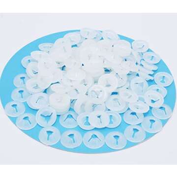 ARTCXC 150Pcs Small Plastic Washers for Teddy Bears & Dolls Crafting