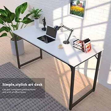 Foxemart White Computer Desk for Home Office Setup