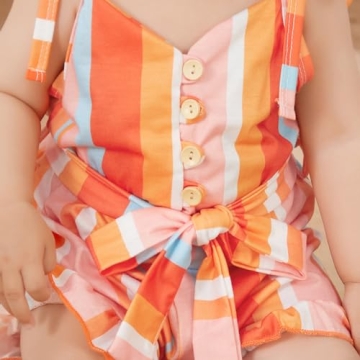 Rtnnsbbfcm Toddler Girl Romper Short Sleeveless Outfit