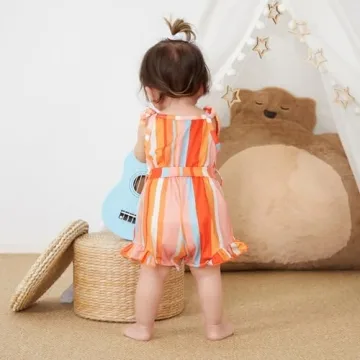 Rtnnsbbfcm Toddler Girl Romper Short Sleeveless Outfit