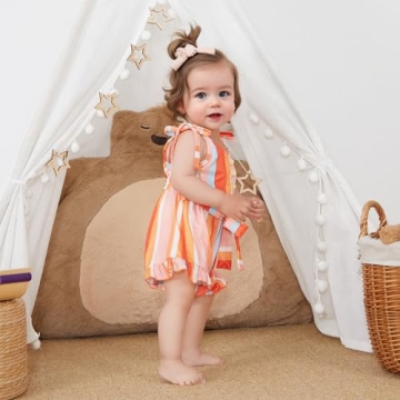 Rtnnsbbfcm Toddler Girl Romper Short Sleeveless Outfit