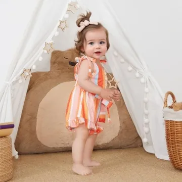 Rtnnsbbfcm Toddler Girl Romper Short Sleeveless Outfit