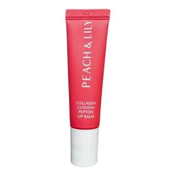 Peach & Lily Collagen Cushion Peptide Lip Balm, 0.4 fl oz, Quench + Restore (0.4, Clear Balm)