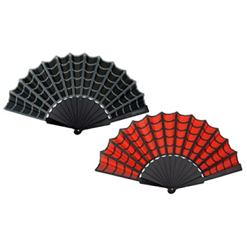 Gothic Scallop Spiderweb Folding Fan - Edgy & Cool Accessory