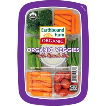 Earthbound Organic Vegetable Tray with Ranch Dip 16oz