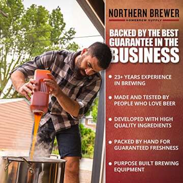 Tall Boy Home Brewing Kettle - 10 Gallon Stainless Steel Stock Pot