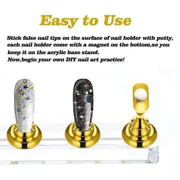 Acrylic Nail Practice Stand with Magnetic Base for Art