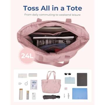 Versatile BAGSMART Tote Bag for Work and Gym