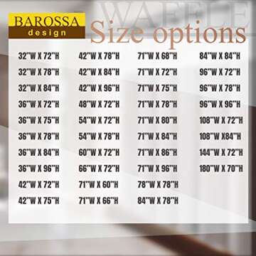 BAROSSA design XLong Fabric Shower Curtain with 96 inch Height, Waffle Weave, Hotel Luxury Spa, 230 GSM Heavyweight, Water Repellent, Machine Washable, White Pique Pattern Decorative Bathroom Curtain