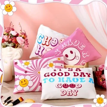 Kajaia 12 Pcs Smiley Makeup Bags for Fun Gift Giving