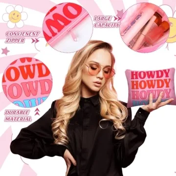 Kajaia 12 Pcs Smiley Makeup Bags for Fun Gift Giving