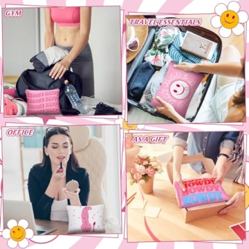 Kajaia 12 Pcs Smiley Makeup Bags for Fun Gift Giving