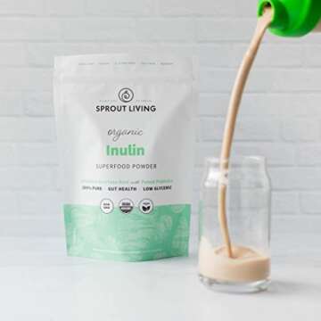 Sprout Living Organic Inulin Prebiotic Powder for Gut Health