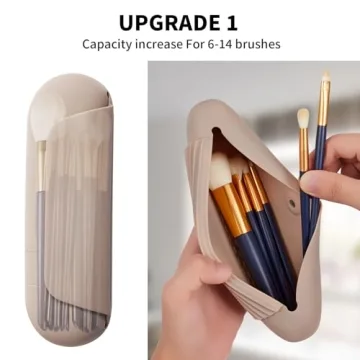 AGIKET Silicone Makeup Brush Holder with Magnetic Closure