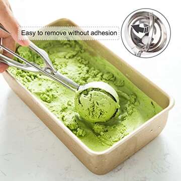 IHUIXINHE Ice Cream Scoop Set, Cookie Scoop Set with Trigger,Double-Sided Melon Baller Fruit Scoop, Multiple Size Stainless Steel Cupcake Scoop, Include Large-Medium-Small Size (4 Pack)