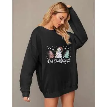 Zeagoo Oversized Christmas Sweatshirt for Stylish Women