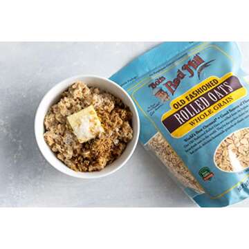 Bob's Red Mill Old Fashioned Regular Rolled Oats, 32 oz (Pack of 1) - Non GMO, Whole Grain, Vegan, Kosher