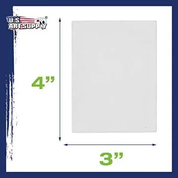 U.S. Art Supply 3" x 4" Mini Professional Primed Stretched Canvas (1-Pack of 12-Mini Canvases) - Ideal for Painting & Crafts
