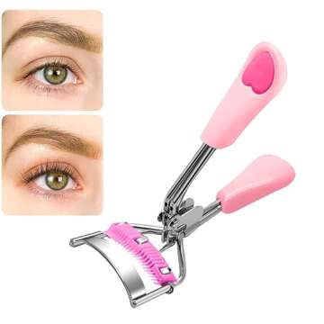Eyelash Curler Stainless Steel with Brush Mascara Muffle False Eyelashes Accessory Best Professional...