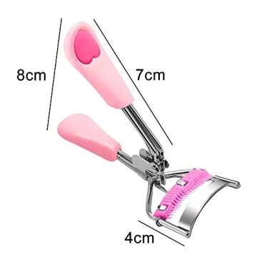 Eyelash Curler Stainless Steel with Built-In Lash Comb