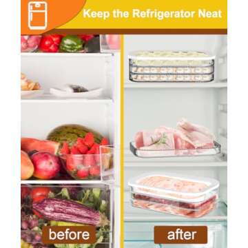 Deli Meat Container for Fridge,Bacon Lunch Meat Container for Refrigerator Stackable 3 Layers Food Storage Boxes with Lid for ColdCuts, Salami, Deli, Meal Prep Containers，BPA Free，18.60z，3Pack