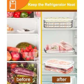 Deli Meat Container for Fridge,Bacon Lunch Meat Container for Refrigerator Stackable 3 Layers Food Storage Boxes with Lid for ColdCuts, Salami, Deli, Meal Prep Containers，BPA Free，18.60z，3Pack