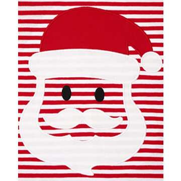 The Children's Place,The Children's Place Unisex Kids Santa Striped Snug Fit Cotton Pajamas,RUBY,7