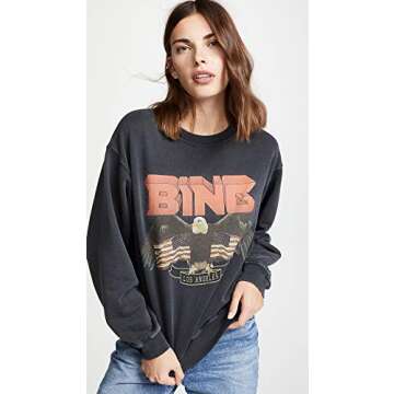 ANINE BING Women's Vintage Bing Sweatshirt - Cozy & Stylish!
