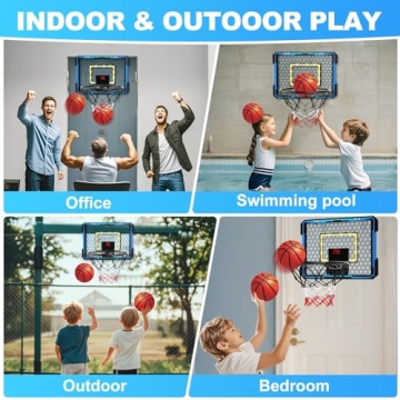Indoor Basketball Hoop with LED Lights for Kids