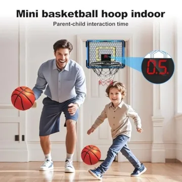 Indoor Basketball Hoop with LED Lights for Kids