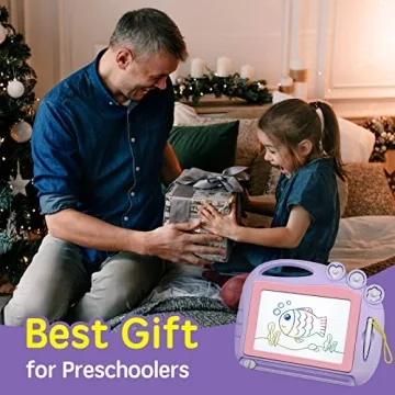 AiTuiTui Magnetic Drawing Board Toddler Toys for Girls Gifts, Erasable Sketch Writing Doodle Pad Travel Games for Kids in Car, Early Education Learning Skill Development Toys for Kids Toddlers