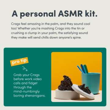 Speks Crags Ferrite Putty | 500+ Ferrite Stones in a Tin, Fidget Toy for Adults & Teens 14+, Desk Toy for Office, Christmas Gift, Holiday Stocking Stuffer, Stress Relief | White, Medium