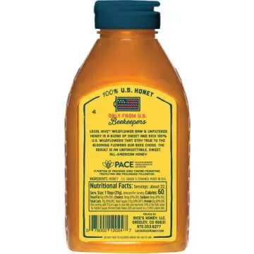Local Hive Wildflower Raw Unfiltered Honey – 16oz, 100% Pure US Honey, Sourced from American Bees ...