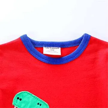 Miss Bei Toddler Boy Clothes Sets T-Shirt&Shorts 2 Packs Kids Summer Outfits Shirt Short Sets 2-7T 7#Red dinosaur 100CM